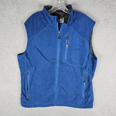REI Fleece Vest Mens XL Blue Hiking Camping Sleeveless Mock Neck Full Zip 817198 - Image 1 of 4