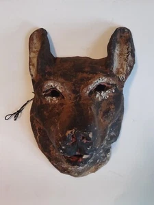 Antique Halloween Paper Mache Wolf Mask Extremely Rare A Must For Collectors - Picture 1 of 5