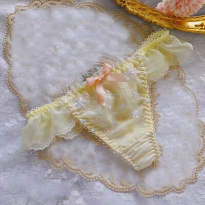 Lindas bragas Lolita para niñas con moño tanga espalda en T ropa interior japonesa princesa Foto 1 de 4