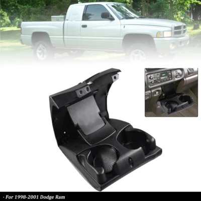 黑色 适用于 98 - 2001 道奇 Ram 1500 2500 卡车 全新 5FR421AZAE 杯架组件 — 第 1/4 张图片