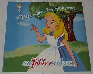 ALBUM VIDE CHOCOLAT TOBLER 1952 ALICE PAYS DES MERVEILLES TOBLER-COLOR DISNEY - Imagen 1 de 3