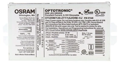 Osram 57348-25 Watt 50-60Hz Dimmable LED Driver OTI25W/120-277/1A2/DIM-1/J - Image 1 of 4