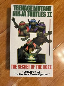 NECA Teenage Mutant Ninja Turtles II Secret of the Ooze VHS 4 pack (TMNT 2)