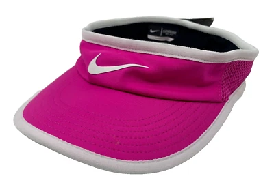 NEW NIKE [S/M] Women’s Featherlight Pickleball/Golf Visor-Fire Pink 744961-640 - Image 1 of 2