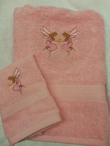 JUEGO DE TOALLAS DE HADAS PERSONALIZADAS REGALO CUMPLEAÑOS REGALO TOALLA DE MANO Y PAÑO FACIAL - Imagen 1 de 1