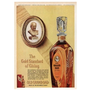 1964 Old Grand Dad: Gold Standard of Giving Vintage Print Ad - Picture 1 of 1