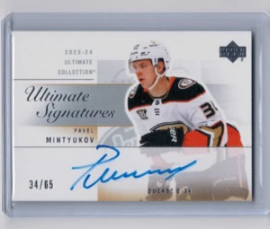 2023-24 Ultimate Collection Pavel Mintyukov Ultimate Signatures Retro Auto 34/65 - Picture 1 of 1