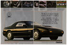 1987 MAZDA RX-7 Turbo Vintage Original 2 page Print AD - Black car photo French