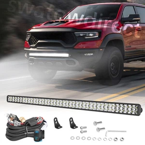 For Dodge Ram 1500 2500 3500 40" PRO LED Light Bar 6500k Offroad 42"+Rock Switch - Picture 1 of 24