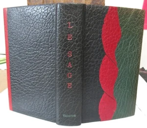 JOLIE RELIURE PLEIN MAROQUIN A 3 COULEURS LE SAGE THEATRE COMEDIES 1879 PIECES - Imagen 1 de 6