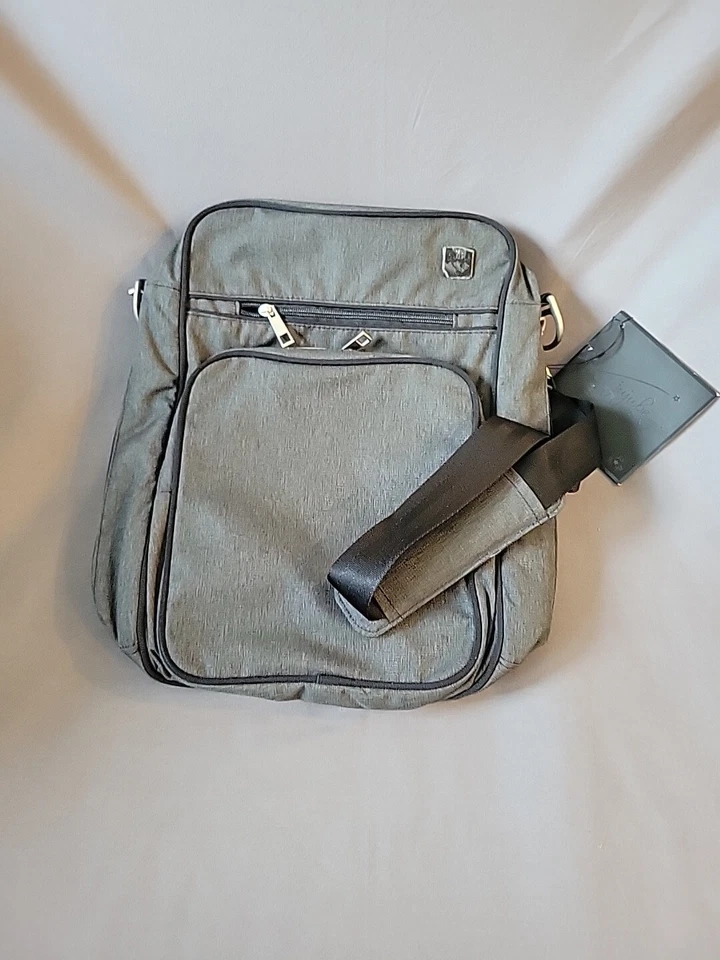 NUEVO CON ETIQUETAS JuJuBe 2016 Cromo Gris Hélice Bolsa de Mensajero Bolsa de Pañales con Cambiador Foto 1 de 4