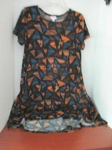 Lularoe ~ braun blau schwarz Kurzarm CARLY KLEID ~ Damengröße Small - Bild 1 von 2