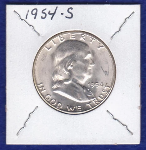 1954-S FRANKLIN HALF DOLLAR BU  ---  WFLC Cover
