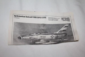 Hasegawa Minicraft 1035 N American Rockwell F-100D  Super Sabre 1/72 oct24 #3C - Picture 1 of 6
