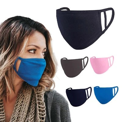 1-10 Confezioni Cotone Premium Maschera Regolabile Lavabili Riutilizzabili Bocca - Immagine 1 di 4