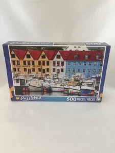 Puzzlebug 8 x 11 500 Piece Puzzle Fishing Fleet Faroe Islands Denmark New In Box - Picture 1 of 2