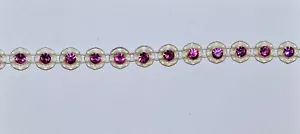 COSTUME VINTAGE ORLO REALIZZATO CON STRASS ROSA SWAROVSKI SCINTILLANTI - Foto 1 di 3