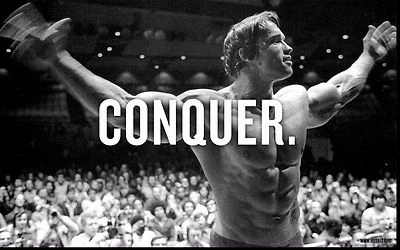 Arnold Schwarzenegger CONQUER - Body Building Wall Poster Print