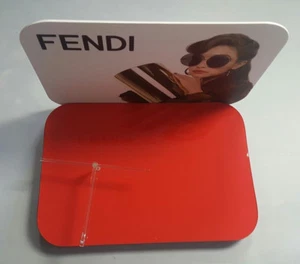 FENDI RED & WHITE ONE PIECE LOGO DISPLAY UNIT IN PLEXIGLASS MADE IN ITALY - Picture 1 of 5