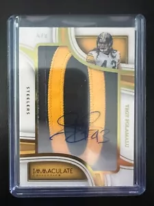 2023 Immaculate Troy Polamalu Nameplate Nobility Signatures Jersey Patch Auto /8 - Picture 1 of 4