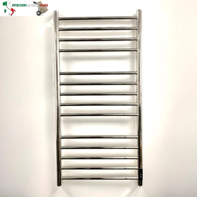 Scaldasalviette Elettrico in Acciaio Inossidabile Argento – Design Moderno, Risc - Immagine 1 di 4