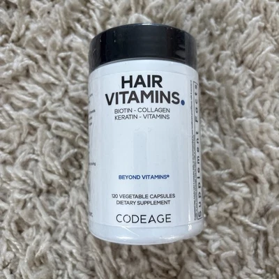CODEAGE Hair Vitamins 120 Capsules w/Biotin, Collagen & Keratin Exp 08/29/2028 - Image 1 of 4