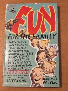 1955 Fun For The Family Paperback Book Full of Activities 1 Page Written On - Imagen 1 de 6