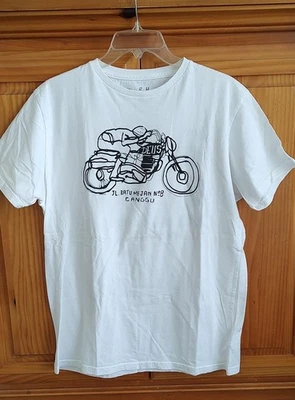 DEUS Ex Machina ~ Templo del Entusiasmo ~ Camiseta Blanca Gráfica ~ Para Hombre M Foto 1 de 4