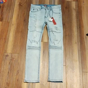 NEW! Boy's Rock Salt Distressed Light Wash Jeans - Sz. 12 - Picture 1 of 7