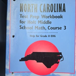 North Carolina Test Prep Workbook for Holt Middle School Math, Course 3 :... - Picture 1 of 1
