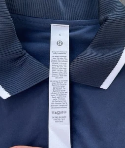 Lululemon marineblau leichtes ärmelloses Polo Tenniskleid 6 neu mit Etikett $ 148 - Bild 1 von 8