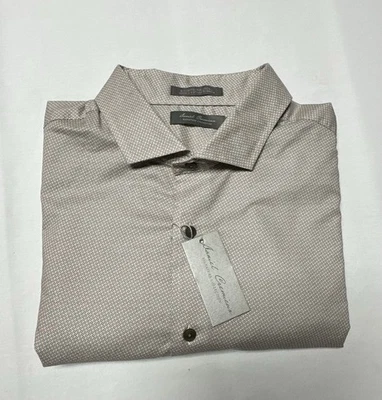 Daniel Cremieux Men Shirt XXL / 2XL Button Cotton Short Sleeve Beige $85 - Image 1 of 4