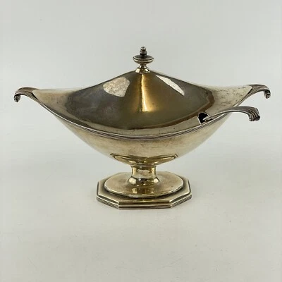 Cuchara antigua de salsa de plata maciza Tureen y salsa Thomas Bradbury & Sons Ltd 1897  Foto 1 de 4
