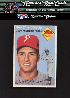 1954 Topps 212 Mickey Micelotta Glue Residue on Back - Image 1 of 2