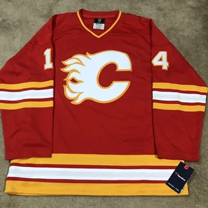 Fanatics Theo Fleury Calgary Flames NHL Hockey Jersey Vintage Red Adult Men’s XL - Picture 1 of 5