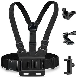 Mobile Phone Chest Mount Harness Strap Holder for iPhone Samsung Gopro 11 10 - Picture 1 of 12