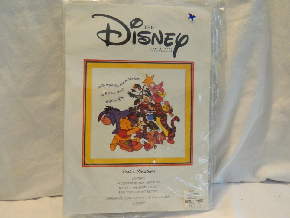 C-25 NUEVO CATÁLOGO DISNEY KIT PUNTO DE CRUZ CONTADO "NAVIDAD DE POOH" Foto 1 de 4