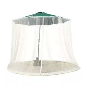 11-12ft Umbrella Table Screen Cover Patio Deck Table Mosquito Bug Netting - Picture 1 of 7