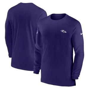 Baltimore Ravens Nike Sideline Coach Performance Langarm T-Shirt - Lila - Bild 1 von 3