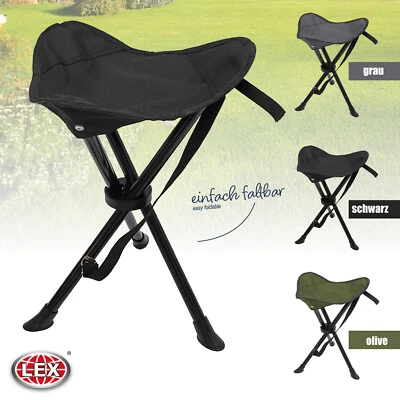 Hocker Angelhocker Campingstuhl Klapphocker Dreifuß faltbar Farbe wählbar - Bild 1 von 4