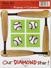 Suzy's Zoo "Baseball" Scrapbook Frames & Corners #83081 6 Die Cuts