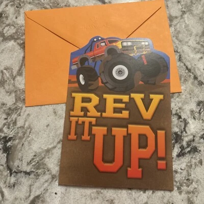 Birthday Monster Truck Son Nephew Grandson 5”x 7” Hallmark Greeting Card - Image 1 of 4