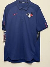 MLB Nike Toronto Blue Jays Baseball DRI-Fit Polo Shirt Large NWT