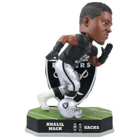 Khalil Mack Oakland Raiders Fantasy Football Sacks Tracker Bobblehead NFL Cover