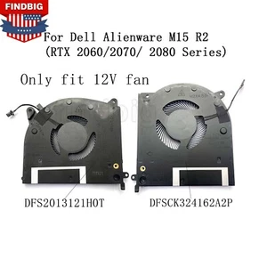 New 12v CPU+GPU Cooling Fan for Dell Alienware M15 R2 (Not for GTX Series) - Zdjęcie 1 z 4