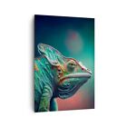 Canvas Print 70x100cm Wall Art Picture Chameleon Animals Reptile Framed Artwork