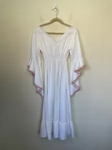 Princess Fairy Dress Costume Size XS White Lace Trim Pink - Picture 1 of 18