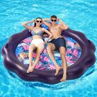 Inflatable Pool Float Mat X-Large Heavy Duty Adult Headrest Sunbed Grab