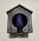 Porte-clés/porte-clés oiseau moineau violet (également un sifflet)