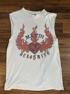 Vintage ‘94 Aerosmith Makin’ Love Tour Band USA T-Shirt Mens Large White - Picture 1 of 10